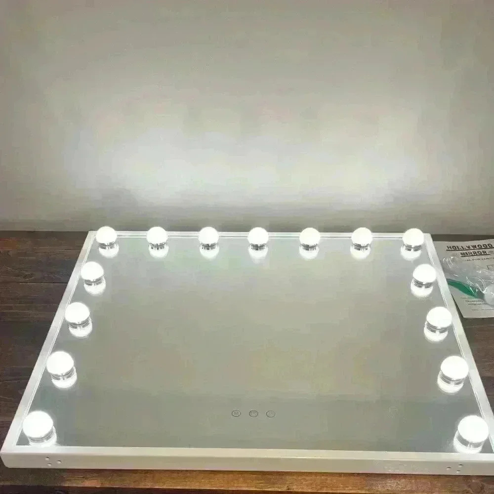 NNEDSZ Hollywood Frameless Makeup Mirror With 15 LED Lighted Vanity Beauty